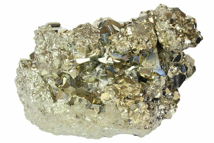 Pyrite Crystal Cluster with Sphalerite & Quartz Dusting - Peru #138158
